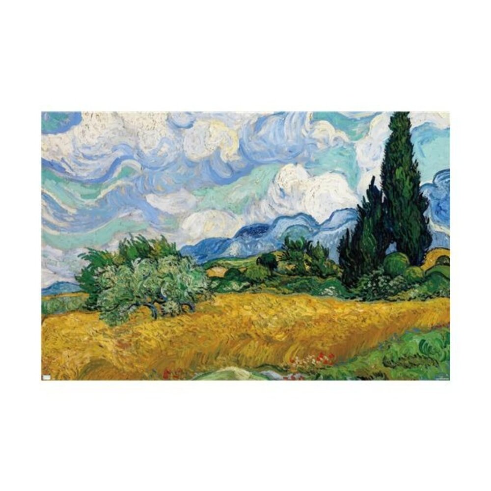 Trends International Poster - Van Gogh Wheat Field with Cypress - Rolled - Picture 2 of 5